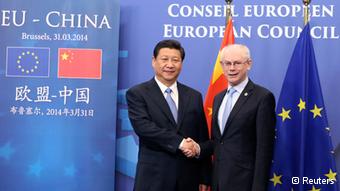 Xi in Brüssel mit Van Rompuy 31.03.2014