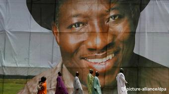 Nigeria Plakat Pr?sident Goodluck Jonathan Archiv 2011