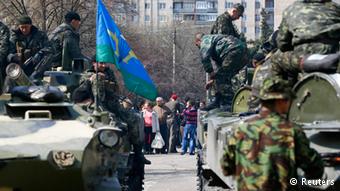 Ostukraine Krise pro-russische Kr?fte bei Slowjansk 16.04.2014