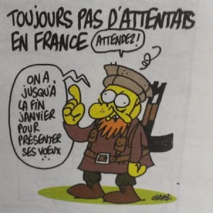 遭袭杂志社最新漫画题目：法国仍然没有恐袭