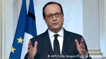 Reaktionen auf Anschl?ge in Frankreich Hollande
