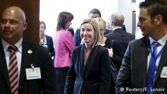 EU Mogherini beim EU-Au?en- und Verteidigungsministertreffen