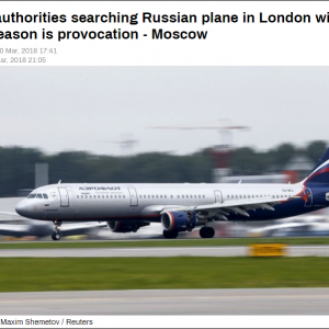 俄航在英国机场遭强行搜查,机长被锁在驾驶室(图)
